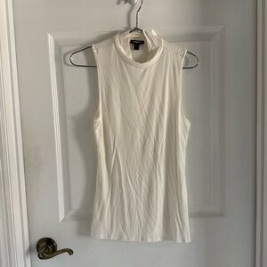 NWT Ivory Sleeveless Mock Neck